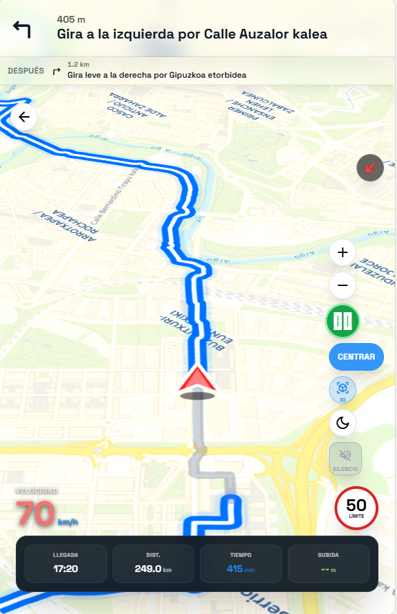 Navegación 3D MotoRutaAI
